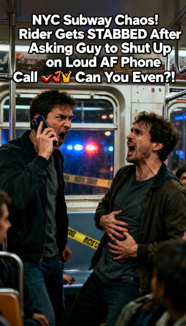 NYC Subway Chaos! Rider Gets STABBED After Asking Guy to Shut Up on Loud AF Phone Call 😱🚨 Can You Even?!