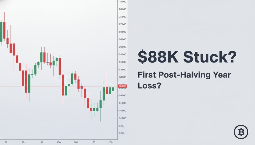 Will Bitcoin’s Price Stuck at $88K Lead to Its First Post-Halving Year Loss?