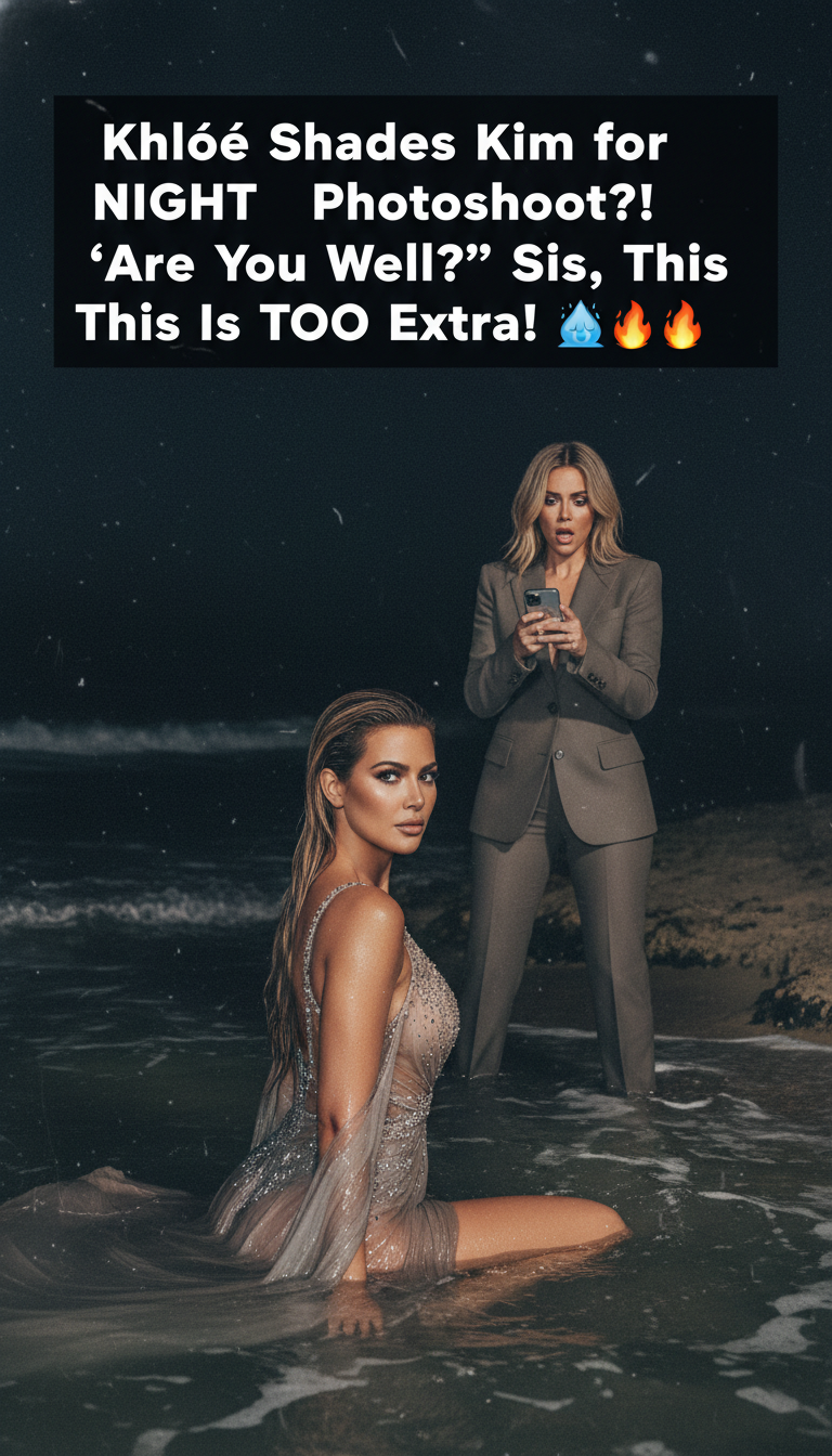 Khloé Shades Kim for NIGHT Ocean Photoshoot?! ‘Are You Well?’ Sis, This Is TOO Extra! 🌊🔥☕
