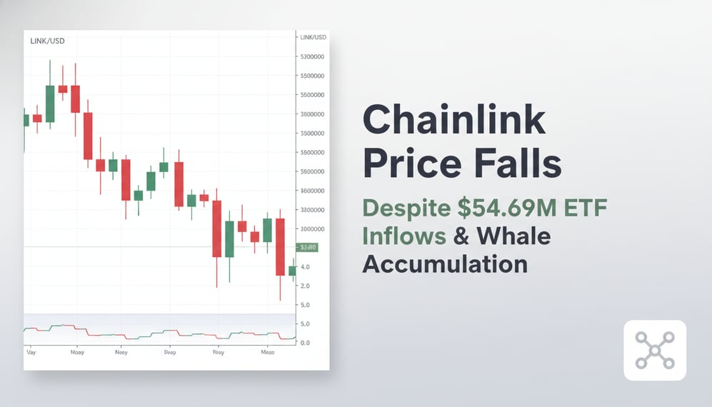 Why Chainlink’s Price Falls Despite Strong ETF Inflows and Whale Accumulation