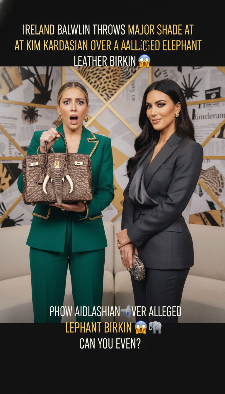 Ireland Baldwin Throws MAJOR Shade at Kim Kardashian Over Alleged Elephant Leather Birkin 😱🐘 Can You Even?!