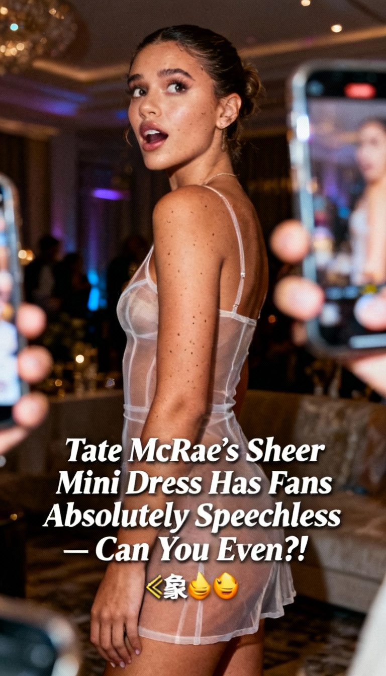 Tate McRae’s Sheer Mini Dress Has Fans Absolutely Speechless — Can You Even?! 🔥😱
