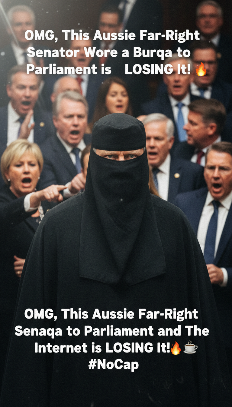 OMG, This Aussie Far-Right Senator Wore a Burqa to Parliament and The Internet is LOSING It! ☕🔥 #NoCap