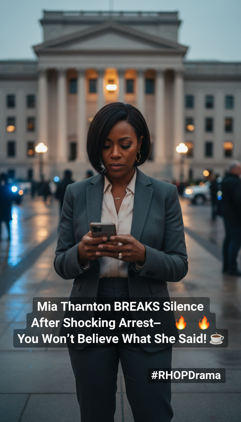 Mia Thornton BREAKS Silence After Shocking Arrest—You Won’t Believe What She Said! ☕🔥 #RHOPDrama