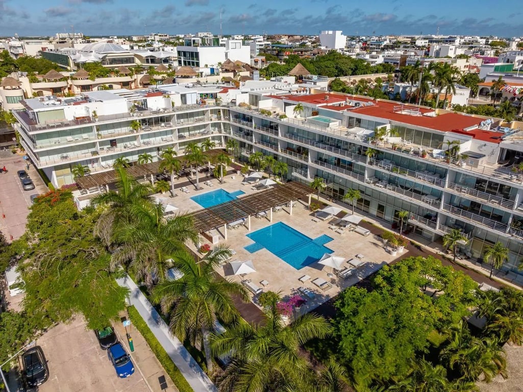 Downtown Playa del Carmen beachfront view