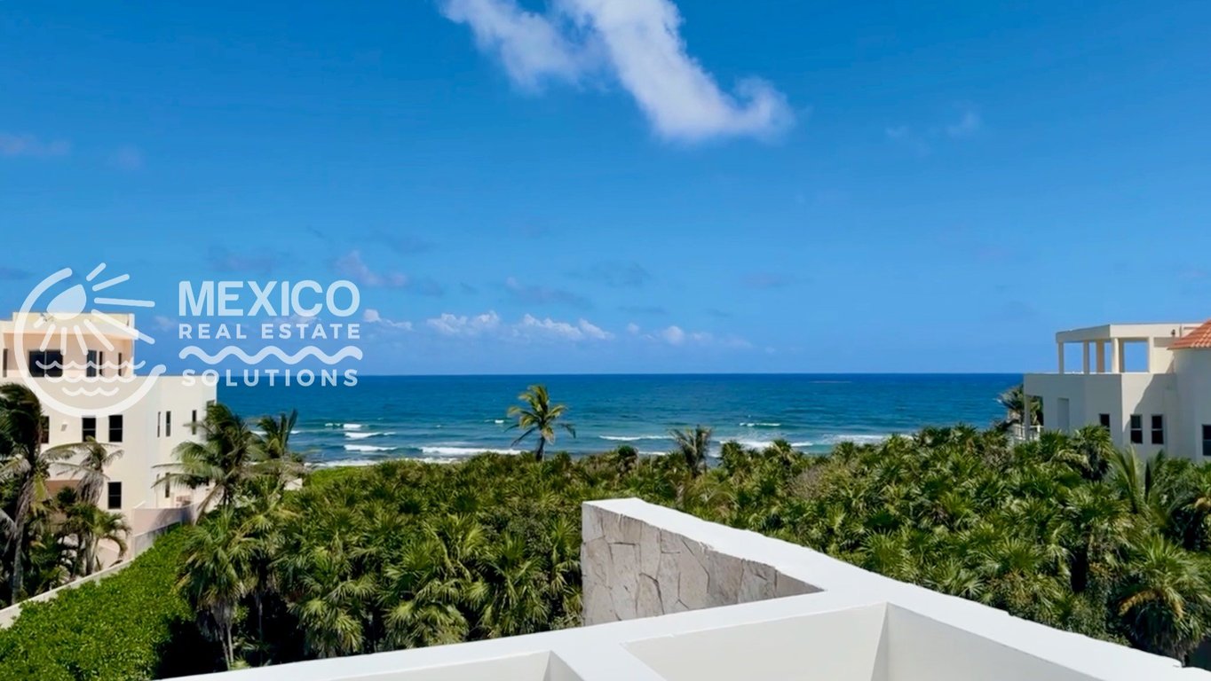 Caribbean-View Penthouse with Untapped Rooftop Potential in Punta Sur Akumal