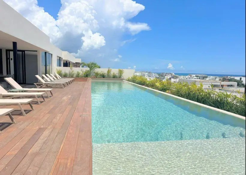 Greenview Balcony Condo Steps From the Beach in Downtown Playa del Carmen