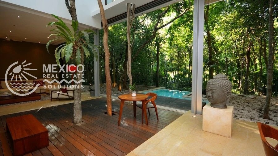 Architect-Designed Estate with Living Tree Atrium in Tulum Country Club