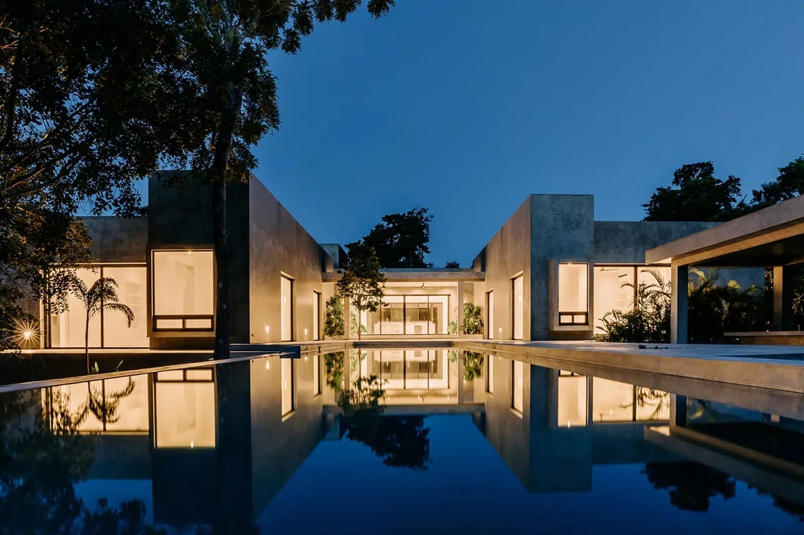 Tropical Brutalist Villa with Heated Pool and Jungle Views in Tulum