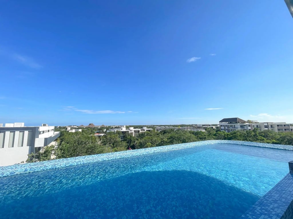 Turnkey One-Bedroom Condo with Rooftop Pool in Aldea Zama, Tulum