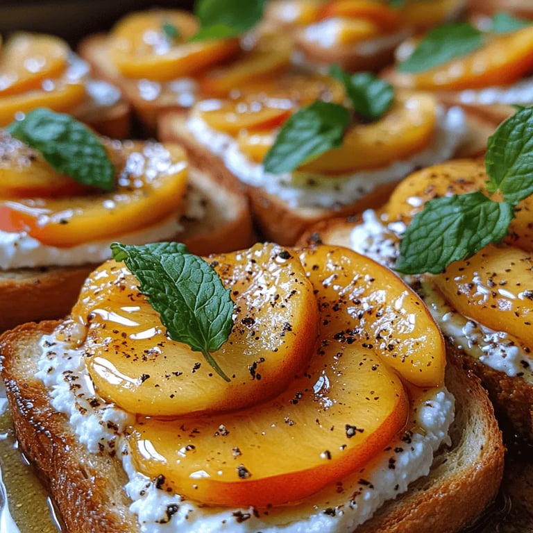 Peach Honey Ricotta Toast Recipe
