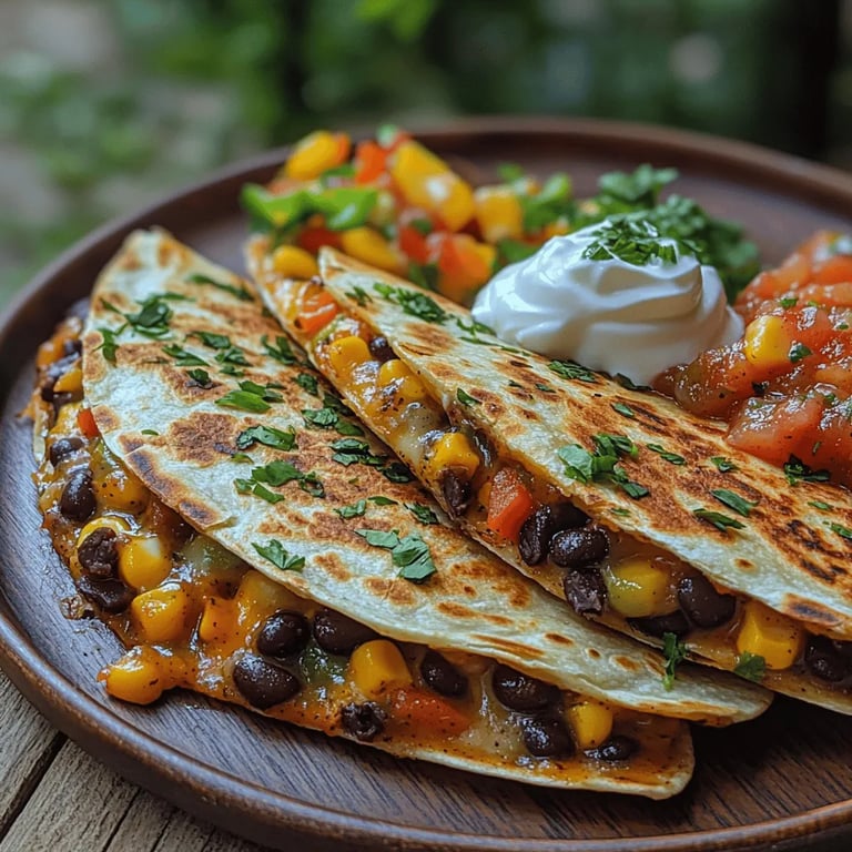 Spicy Black Bean & Corn Quesadillas Recipe