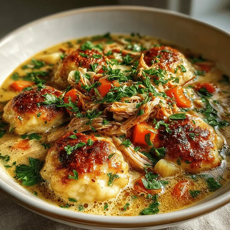Hearty Rustic Chicken and Dumplings Supper