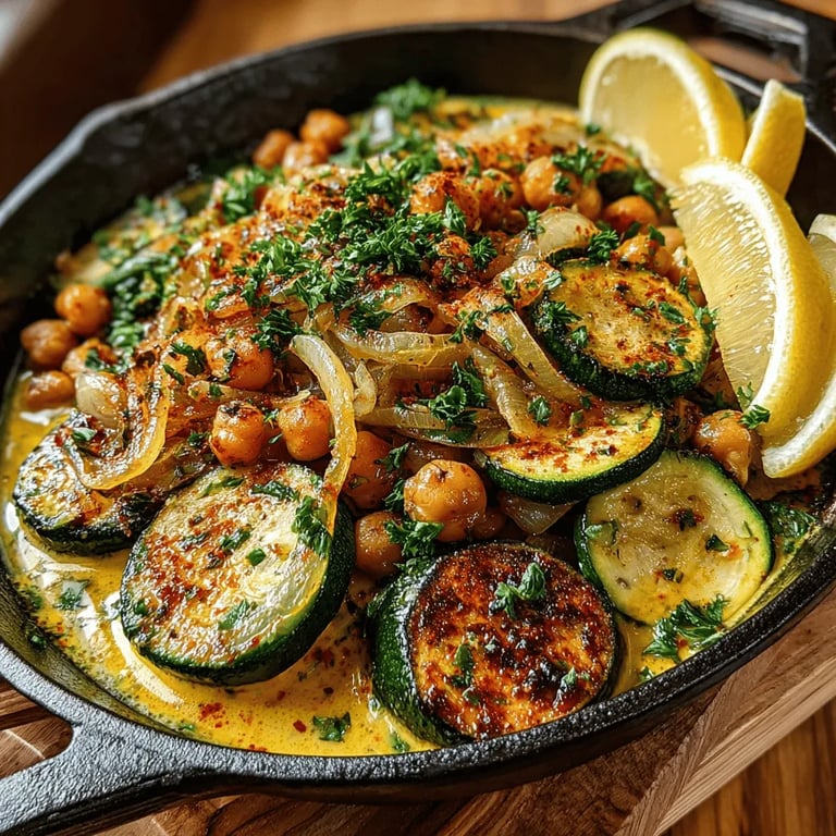 Creamy Garlic Chickpea Zucchini Skillet: A Flavorful and Nutritious Delight