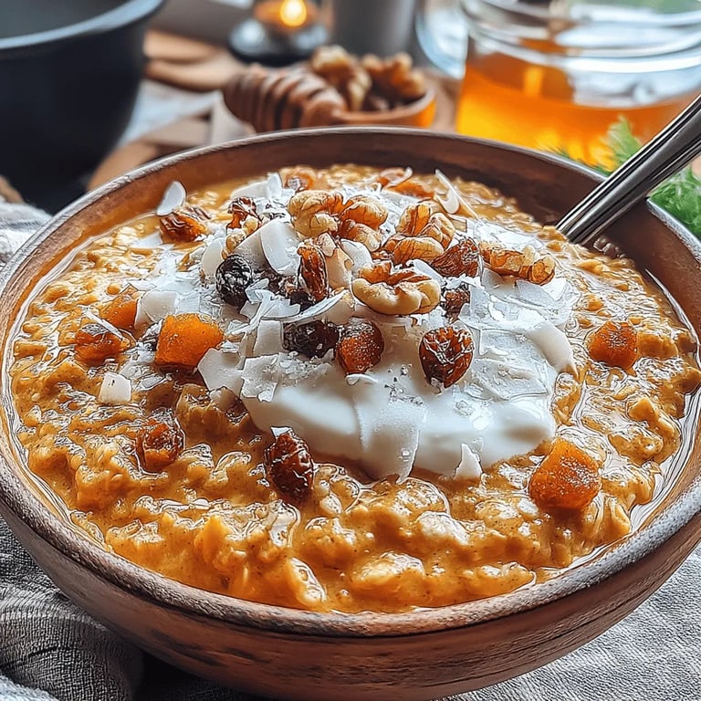 Quick Creamy Pumpkin Spice Oatmeal close up showing texture and detail