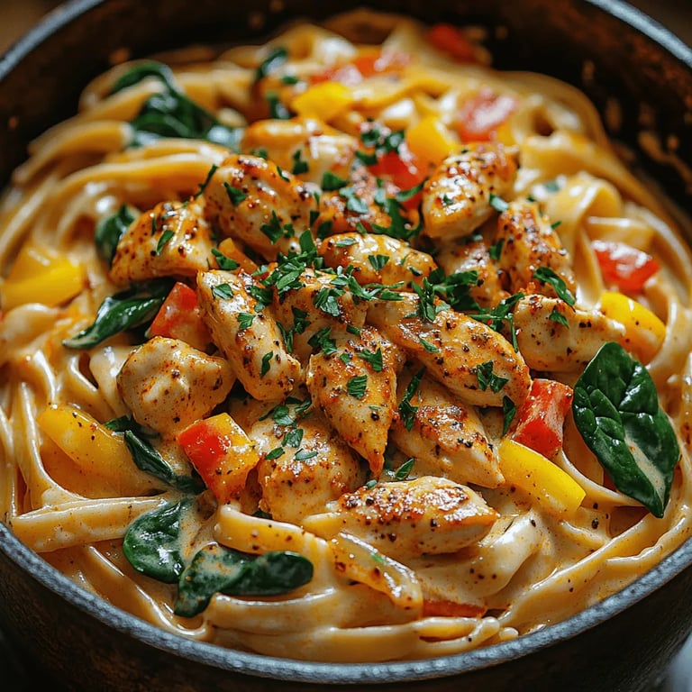 One-Pot Cajun Chicken Alfredo: Completing the Dish