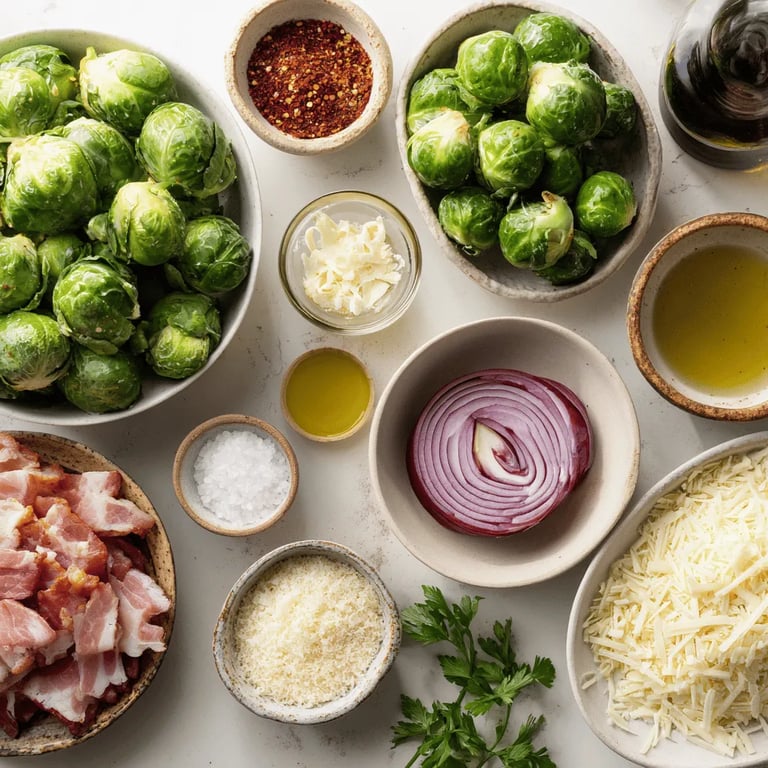 Savory One-Pan Bacon & Brussels Sprout Bake