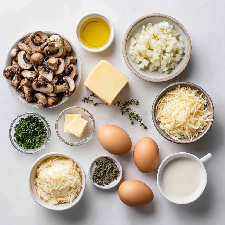 Cheesy Mushroom & Herb Ramekins Delight