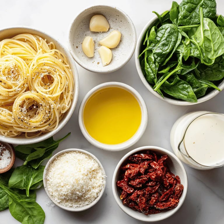 Spinach & Sun-Dried Tomato Dream Pasta