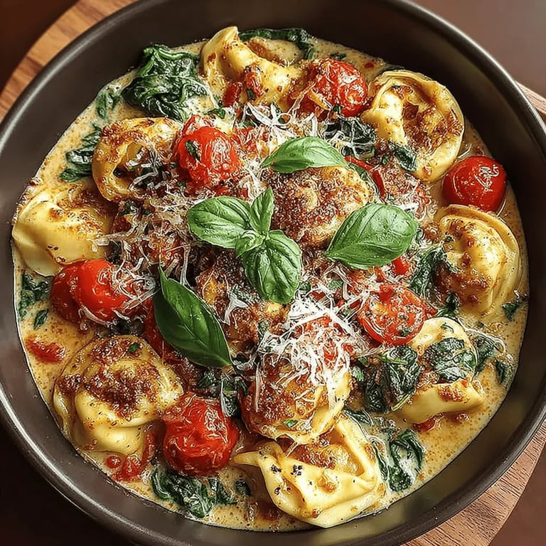Creamy Tomato Basil Tortellini Recipe