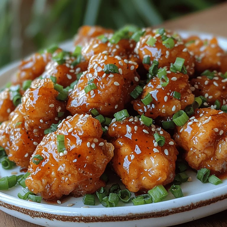 Crispy Honey Garlic Chicken Bites: A Flavorful Delight close up showing texture and detail