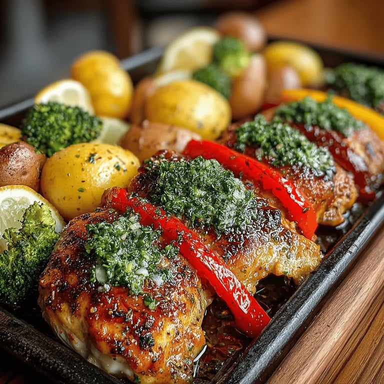 One-Pan Wonder: Savory Chicken and Vegetable Sheet Pan Dinner