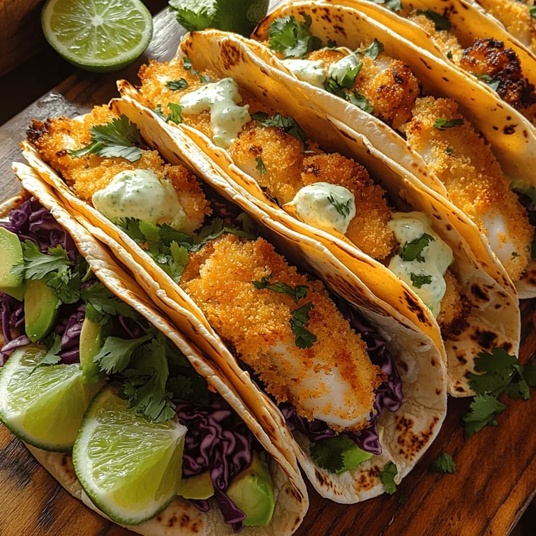 Crispy Baked Fish Tacos: The Perfect Recipe for a Flavorful Dinner close up showing texture and detail