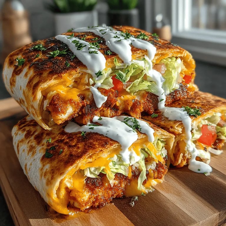 Buffalo Bliss Air Fryer Chicken Wraps – The Perfect Meal close up showing texture and detail