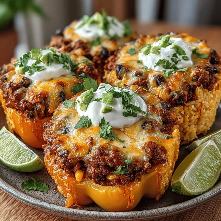 Fiesta Taco-Stuffed Bell Peppers Recipe
