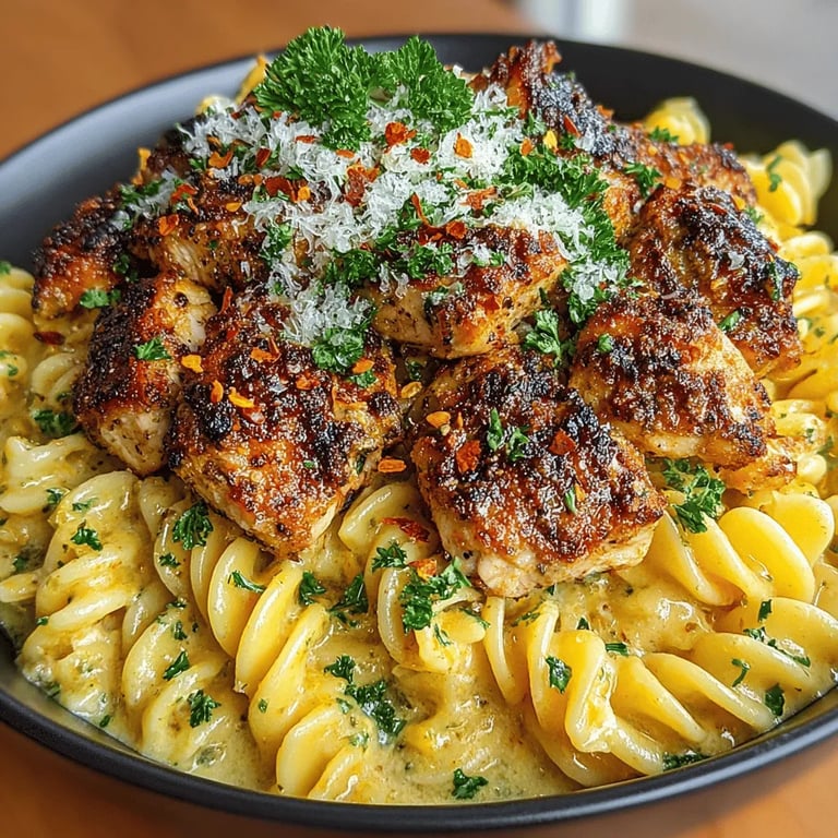 Creamy Garlic Butter Chicken with Rotini
