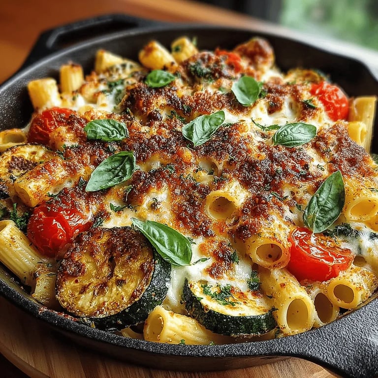 Veggie Wonderland Pasta Bake: A Wholesome, Flavor-Packed Delight close up showing texture and detail