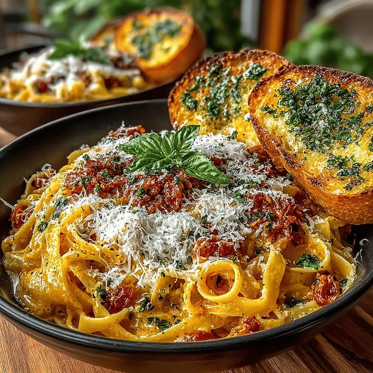 Creamy Tomato Basil Pasta: Your Step-by-Step Guide to a Delicious Meal close up showing texture and detail