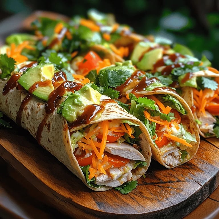 Smoky BBQ Ranch Turkey Wraps: A Delicious and Nutritious Meal close up showing texture and detail