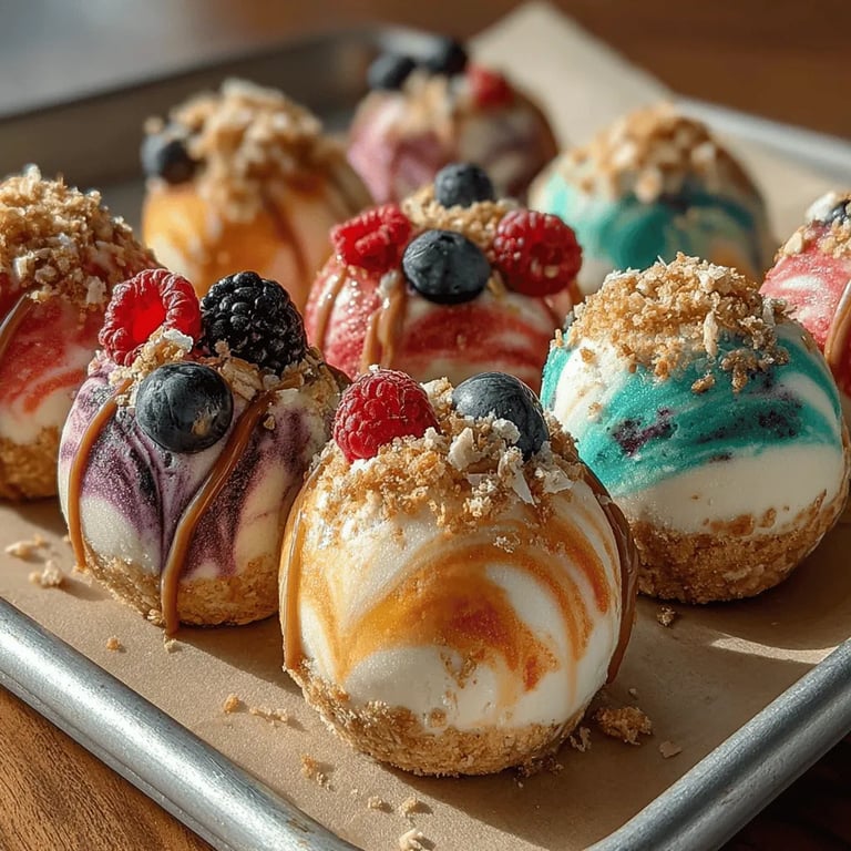 Berrylicious Frozen Yogurt Swirl Clusters: A Delightful Treat close up showing texture and detail