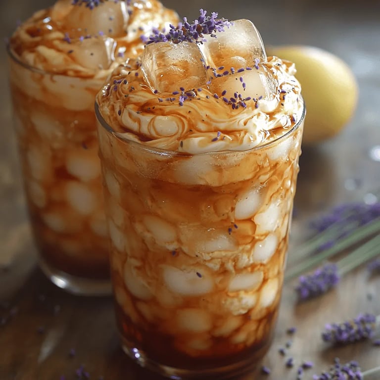 Ice Cold Lavender Cream Sippers: A Refreshing Floral Delight close up showing texture and detail