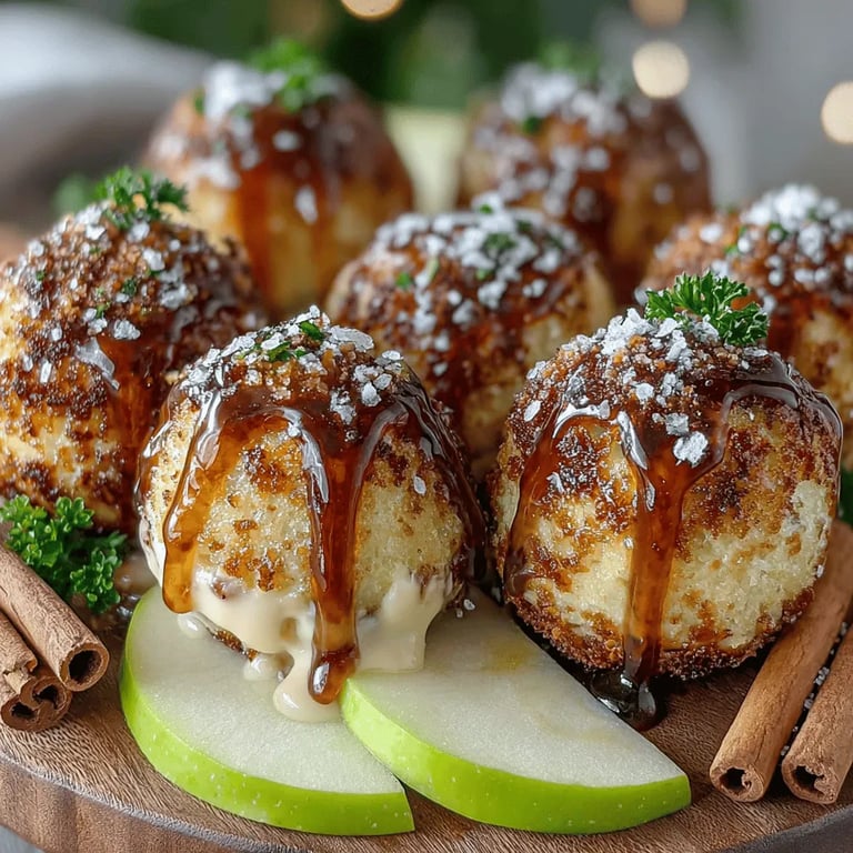 Apple Cider Glazed Donut Holes Recipe close up showing texture and detail