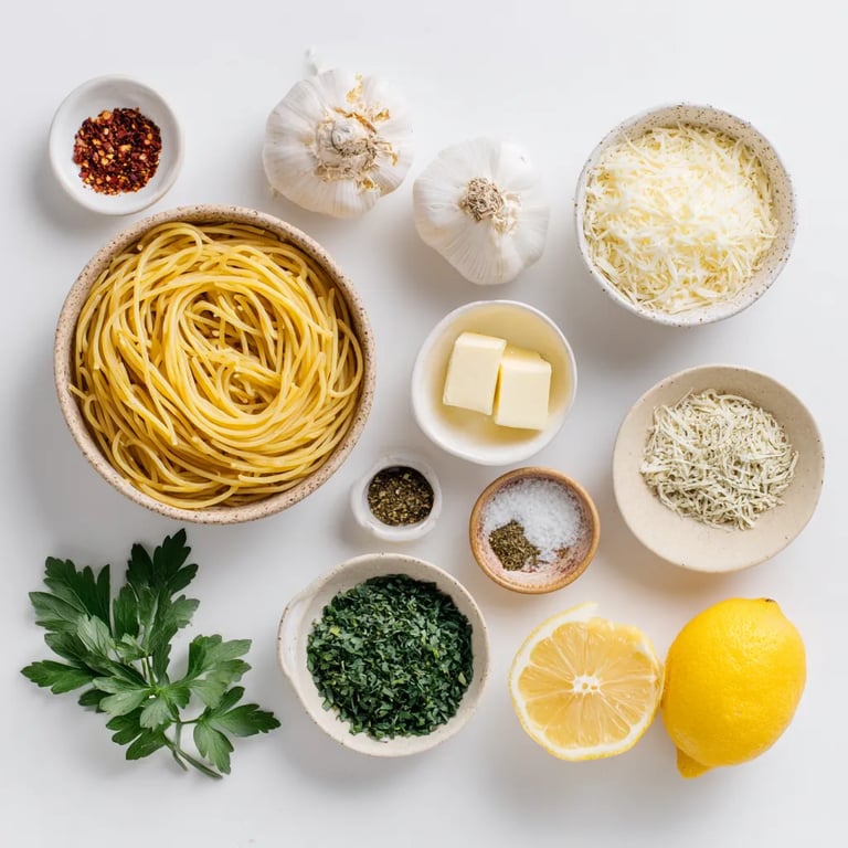 Cheesy Garlic Herb Butter Noodles