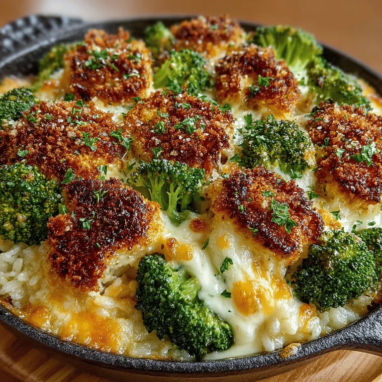 Cheesy Broccoli Bliss Casserole: A Comforting and Nutritious Delight close up showing texture and detail