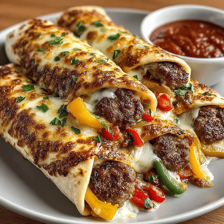 Savory Italian Sausage and Peppers Wraps