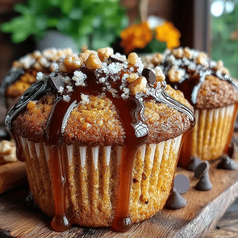 Pumpkin Latte Muffins close up showing golden glaze and crumb texture