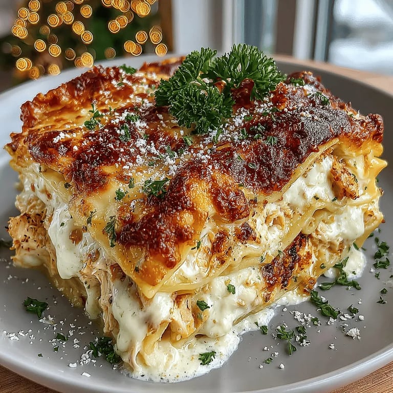 Creamy Chicken Alfredo Lasagna