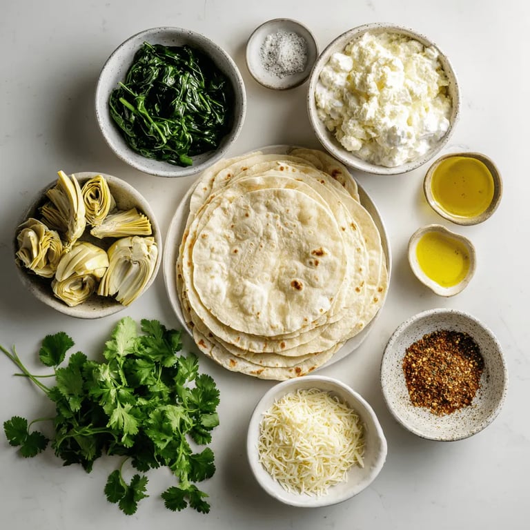 Cheesy Spinach and Artichoke Quesadillas