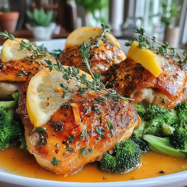 Spicy Herb Butter Chicken & Broccoli Delight - finished dish
