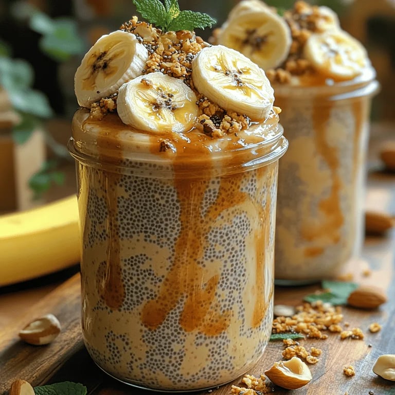 Creamy Banana Chia Delight: A Healthy Treat close up showing texture and detail
