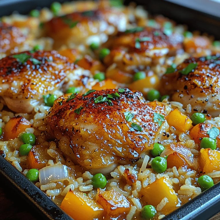 One-Pan Chicken and Rice Bake: A Comforting, Flavor-Packed Dish