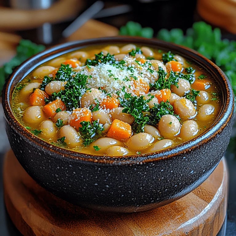Rustic Tuscan White Bean Bliss: A Culinary Journey into Italy’s Heart close up showing texture and detail