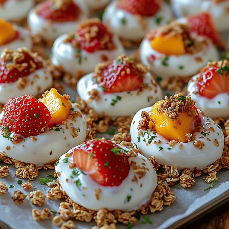 Strawberry Mango Dream Yogurt Clusters: A Deliciously Healthy Snack close up showing texture and detail