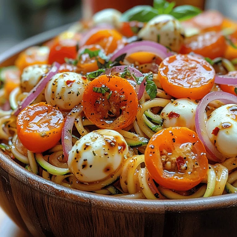 Zesty Fresh Tomato Zoodle Salad: A Refreshing Take on Pasta Salads