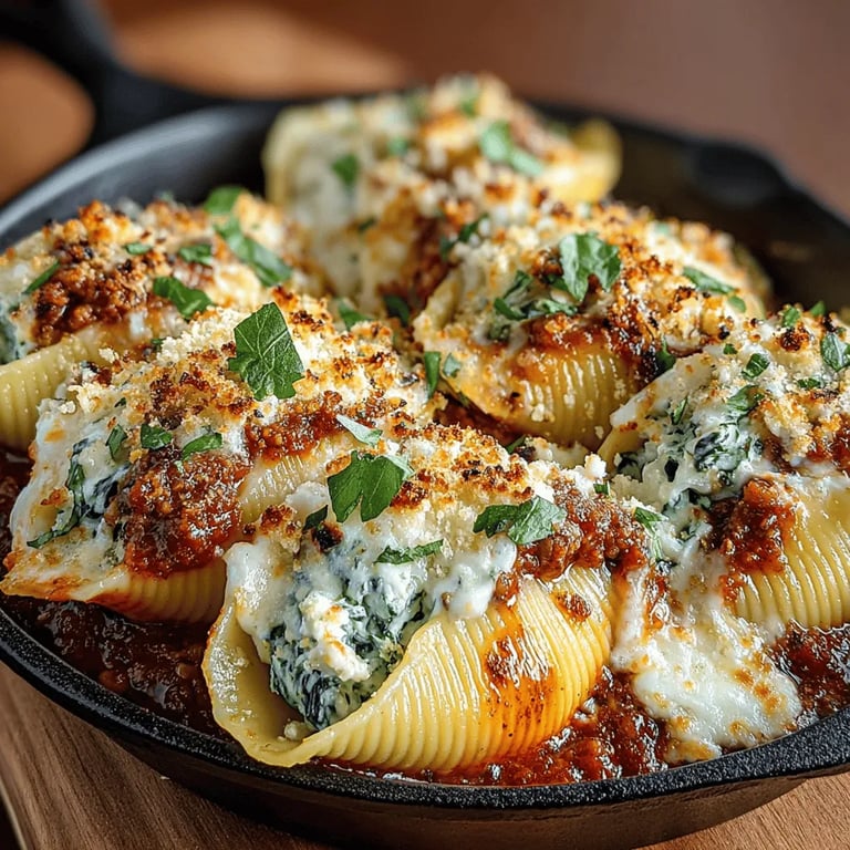 Cheesy Spinach and Mushroom Stuffed Shells: A Delightful Vegetarian Dish