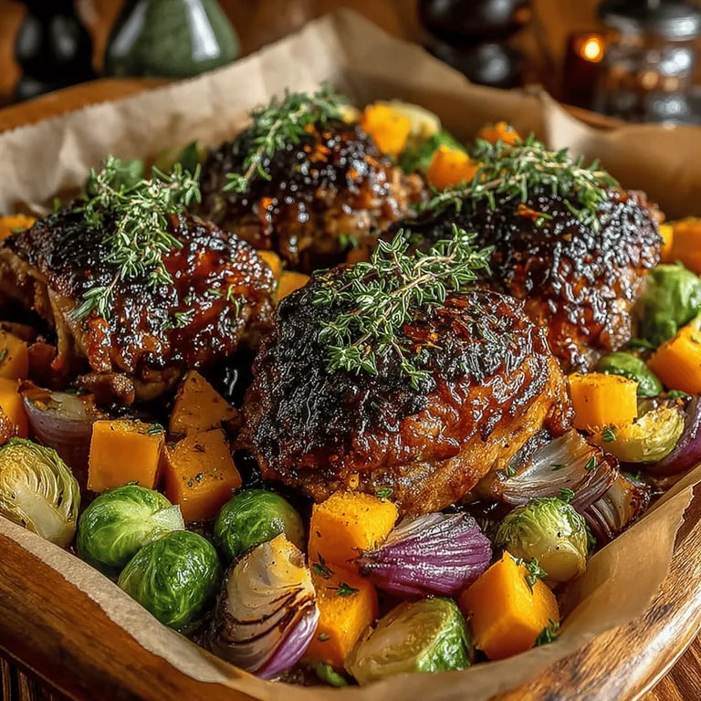 Maple Glazed Chicken & Squash Sheet Pan Recipe